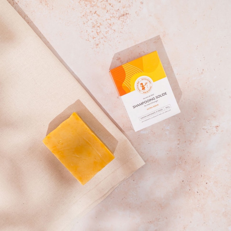 shampooing solide miel oranger